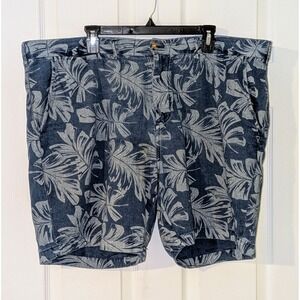 Tommy Hilfiger Shorts Leaf Print‎ Casual Summer Blue Size 40